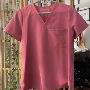 Figs One Pocket Catarina Scrub in Dusty Rose